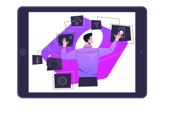 Mockup de Gestión de información de dispositivos IoT por domótica